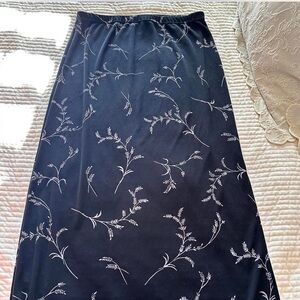 Vintage Elegant Black Floral Women's Skirt